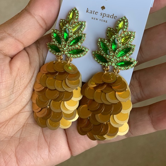 Kate spade by the pool pineapple statement earring - Picture 5 of 8